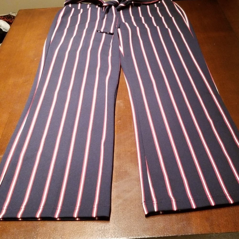 🆕️Large Navy striped palazzo pants - Picture 4 of 6